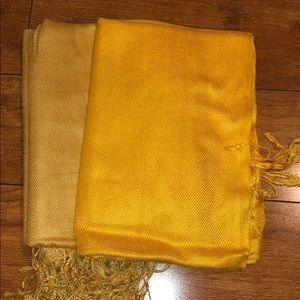2 Gold Pashminas